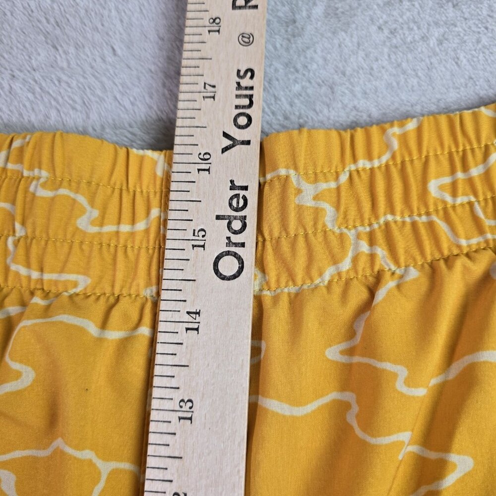 Athleta Womens 3X Running Shorts Printed MESH Racer RUN Yellow Athletic Lined - Picture 16 of 16